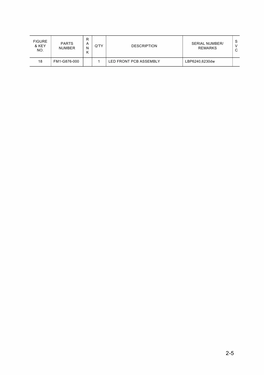 Canon imageCLASS LBP-6200 6230 6240 Parts Catalog Manual-5